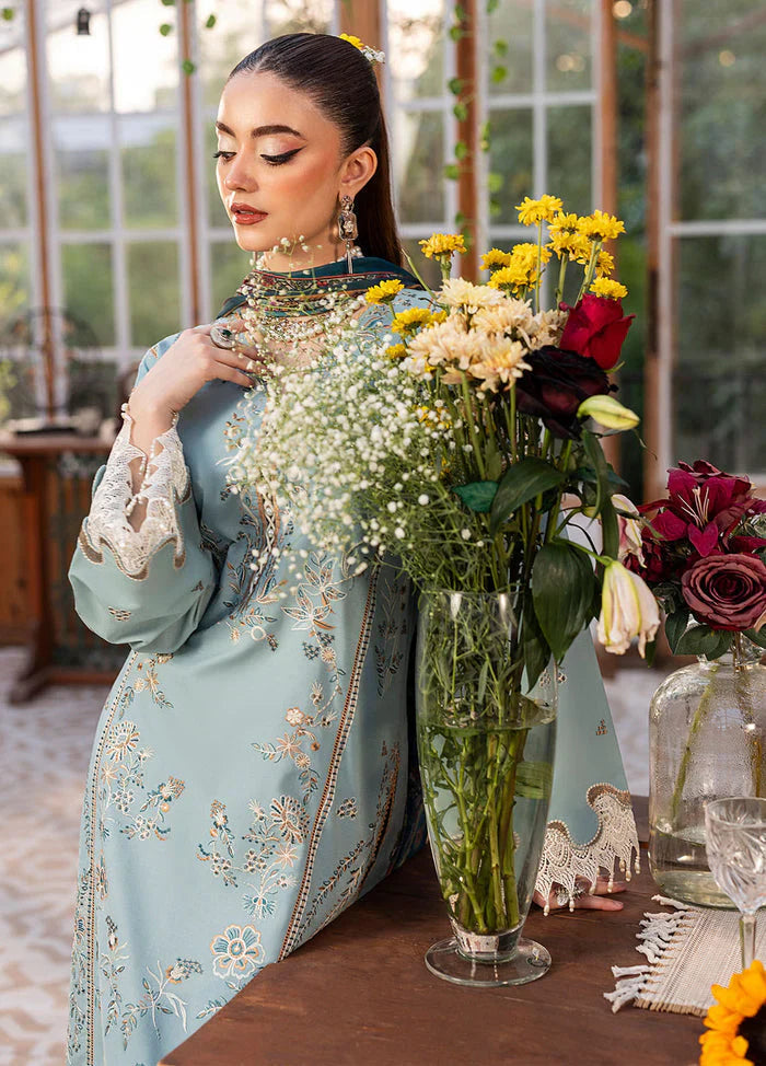 Lawn-3PC Embroidered With Chiffon Digital Printed Dupatta-5266