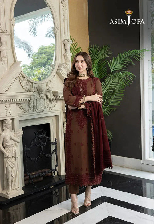 Lawn 3PC Embroidered With Chiffon Embroidered Dupatta-5016